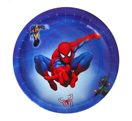 Одноразовые тарелки «Человек-паук» (Spiderman) 23 см, 10 шт. цена и информация | Праздничная одноразовая посуда | 220.lv
