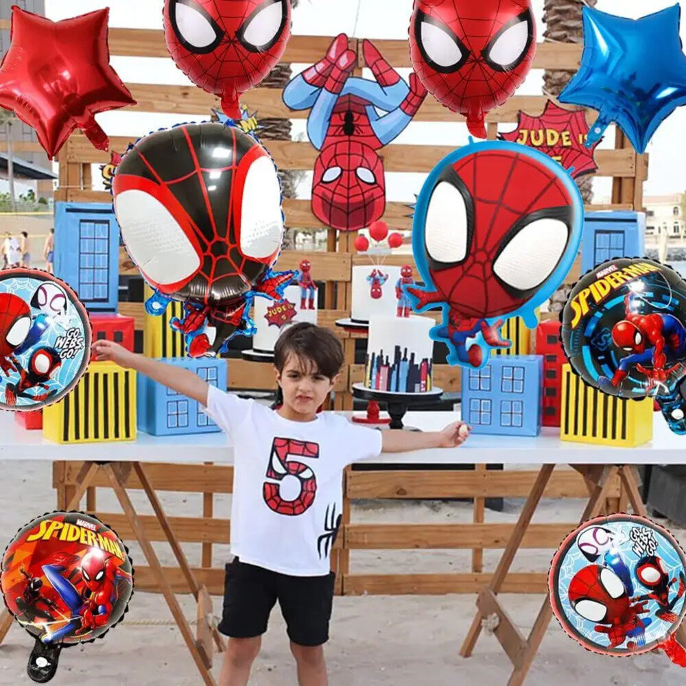 Folijas balonu komplekts Spiderman AYD230510-4, 5 gab. cena un informācija | Baloni | 220.lv