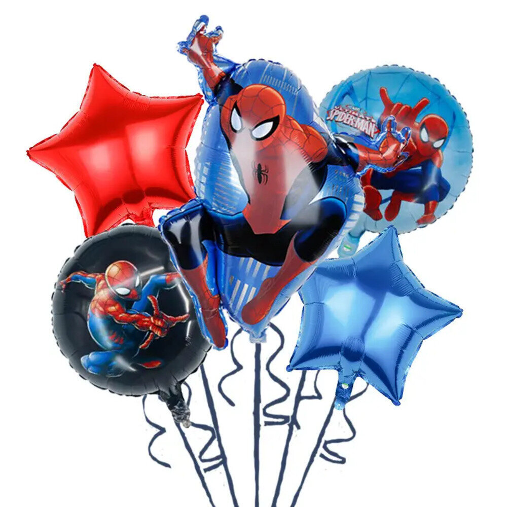 Folijas balonu komplekts Spiderman AYD230510-4, 5 gab. cena un informācija | Baloni | 220.lv