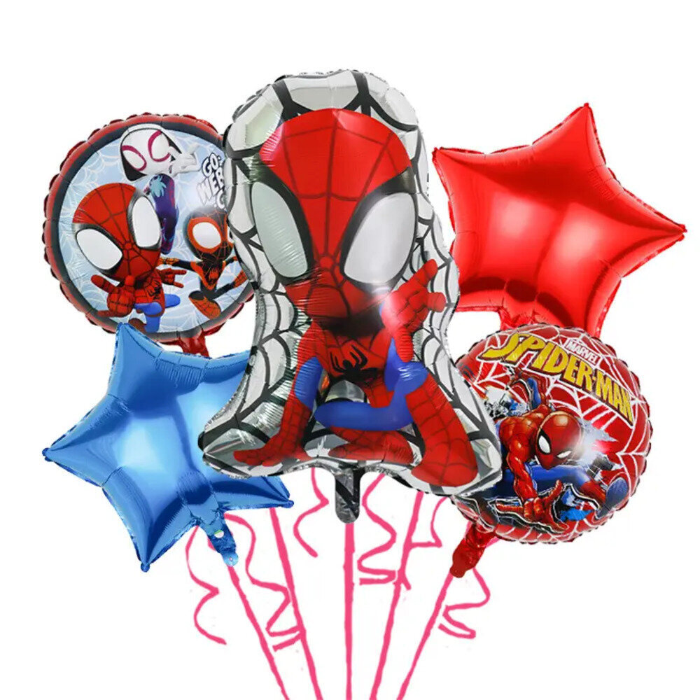 Folijas balonu komplekts Spiderman AYD230510-11, 5 gab. cena un informācija | Baloni | 220.lv