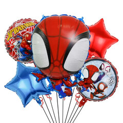 Комплект шаров из фольги «Человек-паук» (Spiderman) AYD230510-12, 5 шт. цена и информация | Шарики | 220.lv
