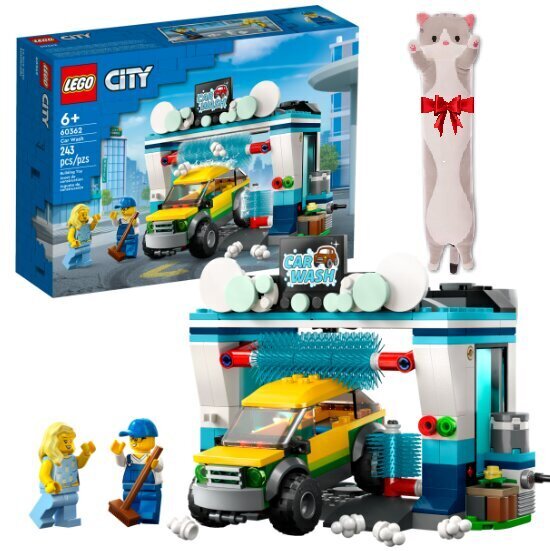 60362 Lego City automazgātava un plīša spilvena kaķis, 243 gab. цена и информация | Konstruktori | 220.lv