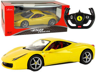 Radiovadāms Ferrari Italia, 1:14, dzeltena cena un informācija | Rotaļlietas zēniem | 220.lv