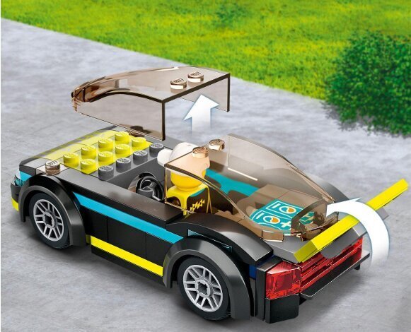 60383 Lego City elektriskā sporta automašīnas un kaķa plīša spilvens cena un informācija | Konstruktori | 220.lv