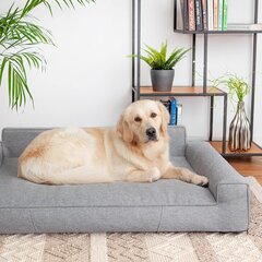Лежак Doggy Glamour, L 78x53 см, серый цена и информация | Лежаки, домики | 220.lv