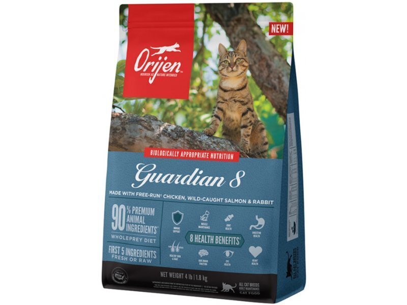 Orijen Cat Guardian 8 pieaugušiem kaķiem 1,8 kg cena un informācija | Sausā barība kaķiem | 220.lv