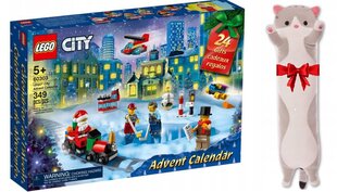 60303 Lego City Adventes kalendārs un plīša spilvena kaķis цена и информация | Конструкторы и кубики | 220.lv