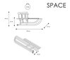 Saliekamās ragavas ar atzveltni Space, brūns, 44x103x27 cm cena un informācija | Ragavas | 220.lv