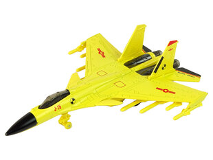 Metāla lidmašina 1:72 Lean Toys, dzeltens cena un informācija | Rotaļlietas zēniem | 220.lv