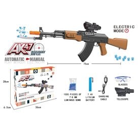 Elektriskā gēla ložu šautene AK-47 + dāvanā 8000 lodes kaina ir informacija | Rotaļlietas zēniem | 220.lv