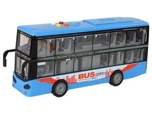 Divstāvu autobuss ar skaņas un gaismas efektiem Lean Toys, zils цена и информация | Игрушки для мальчиков | 220.lv