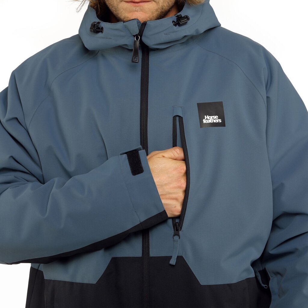 Slēpošanas virsjaka vīriešiem Horsefeathers Crown OM306H, zila/melna цена и информация | Vīriešu slēpošanas apģērbs | 220.lv