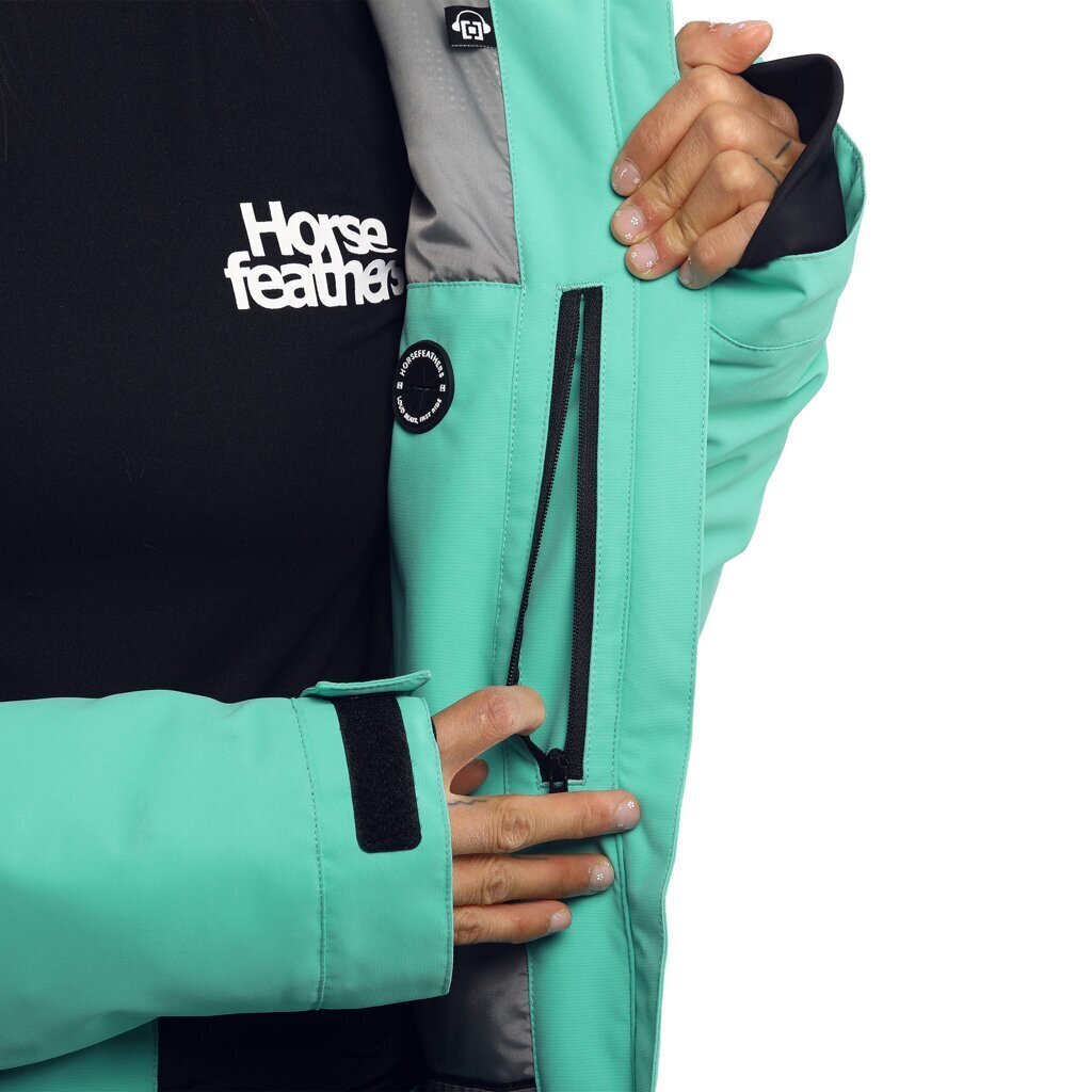 Slēpošanas virsjaka sievietēm Horsefeathers Clarise OW215G, zaļa cena un informācija | Slēpošanas apģērbs | 220.lv