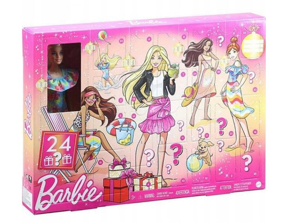 Adventes kalendārs Barbie, 24 pārsteigumi cena un informācija | Rotaļlietas meitenēm | 220.lv