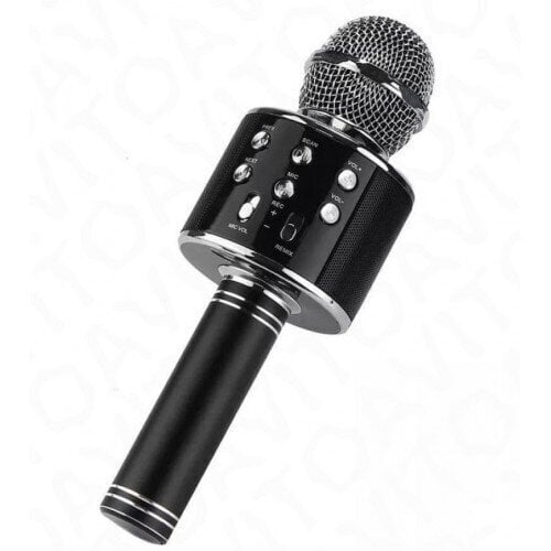 Bezvadu karaoke mikrofons, melns cena un informācija | Attīstošās rotaļlietas | 220.lv