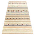 Vilnas paklājs KILIM 7948/52933 Rombi, etniskie bēšs / pelēks / klarete