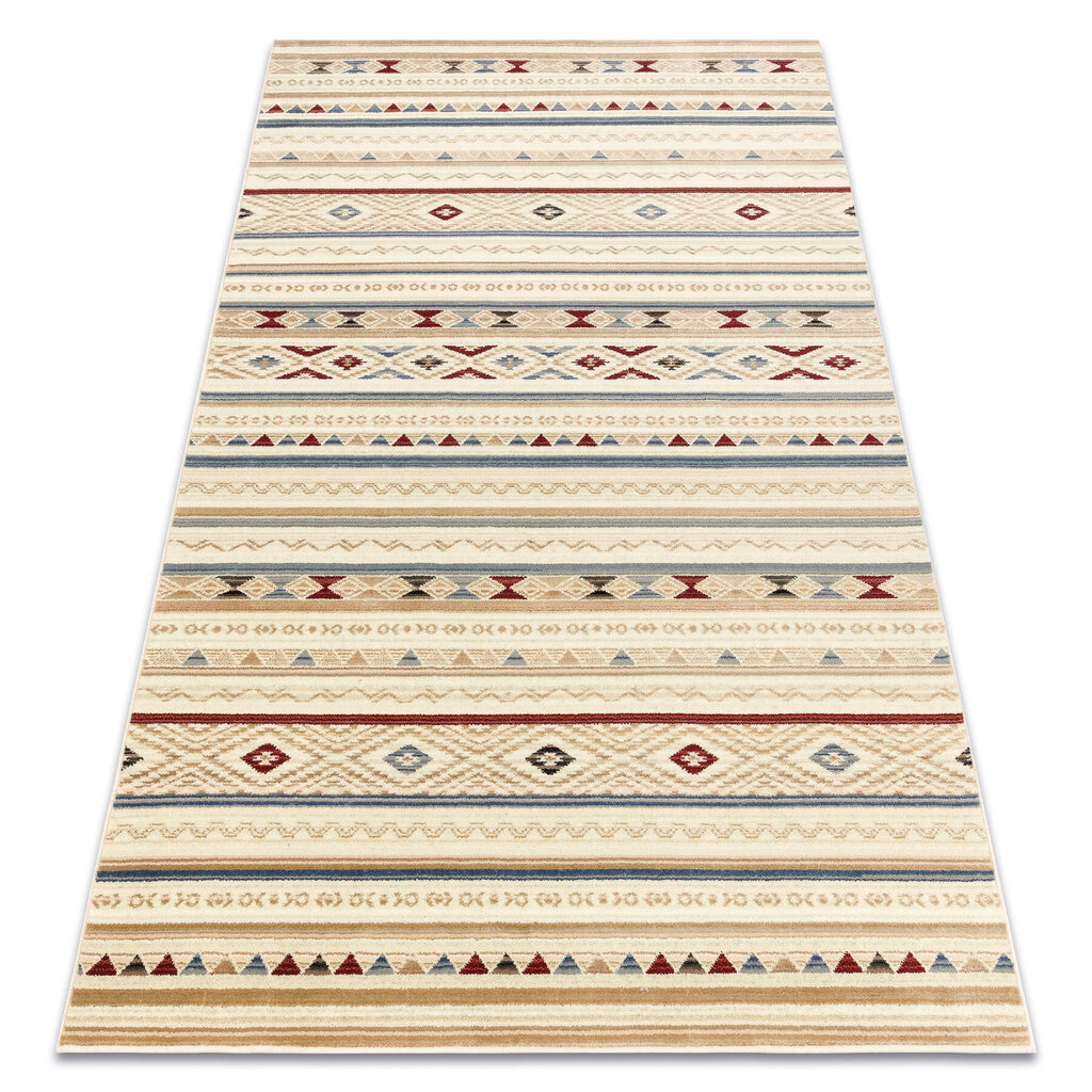 Vilnas paklājs KILIM 7948/52933 Rombi, etniskie bēšs / pelēks / klarete цена и информация | Paklāji | 220.lv