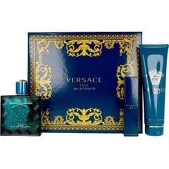 Kosmētikas komplekts Versace vīriešiem: tualetes ūdens EDT, 100 ml + dušas želeja, 150 ml + tualetes ūdens EDT, 10 ml cena un informācija | Dušas želejas, eļļas | 220.lv