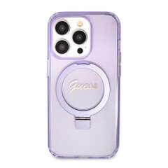 Guess IML Ring Stand Glitter MagSafe Case for iPhone 15 Pro Purple цена и информация | Чехлы для телефонов | 220.lv