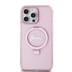 Guess IML Ring Stand Glitter MagSafe Case for iPhone 15 Pro Max Pink цена и информация | Чехлы для телефонов | 220.lv