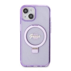 Guess IML Ring Stand Glitter MagSafe Case for iPhone 15 Plus Purple цена и информация | Чехлы для телефонов | 220.lv