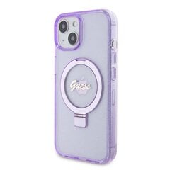 Guess IML Ring Stand Glitter MagSafe Case for iPhone 15 Plus Purple цена и информация | Чехлы для телефонов | 220.lv