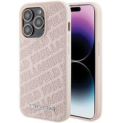 Karl Lagerfeld KLHCP15LPQKPMP iPhone 15 Pro 6.1" różowy|pink hardcase Quilted K Pattern цена и информация | Чехлы для телефонов | 220.lv