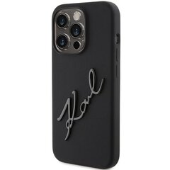 Karl Lagerfeld KLHCP15XSKSBMCK iPhone 15 Pro Max 6.7" czarny|black hardcase Silicone Karl Script цена и информация | Чехлы для телефонов | 220.lv