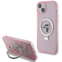 Karl Lagerfeld KLHMP15MHMRSKCP iPhone 15 Plus 6.7" różowy|pink hardcase Ring Stand Karl&Choupettte MagSafe цена и информация | Чехлы для телефонов | 220.lv