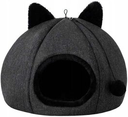 Лежак для кошки Doggy Kitty Head 45х45х33 см, черный цвет цена и информация | Лежаки, домики | 220.lv