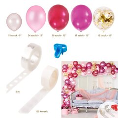 Balons Garlands 94 baloni - tumši rozā / rožu zelts cena un informācija | Baloni | 220.lv