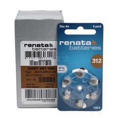 Baterijas RENATA ZA312 60 gab. cena un informācija | Baterijas | 220.lv
