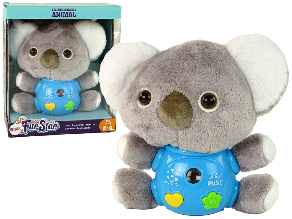 Interaktīvā plīša rotaļlieta Koala Lean Toys, pelēka cena un informācija | Mīkstās (plīša) rotaļlietas | 220.lv