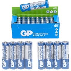 Baterijas GP Power Plus Heavy Duty AA 40 gab. cena un informācija | Baterijas | 220.lv