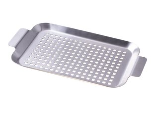 Grilēšanas paplāte maza 18 cm x 28 cm bieza nerūsējošā tērauda cena un informācija | Grila, barbekjū piederumi un aksesuāri | 220.lv