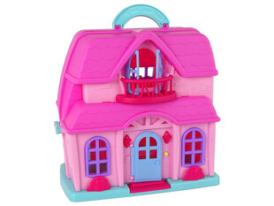 Leļļu māja Lean Toys, rozā cena un informācija | Rotaļlietas meitenēm | 220.lv