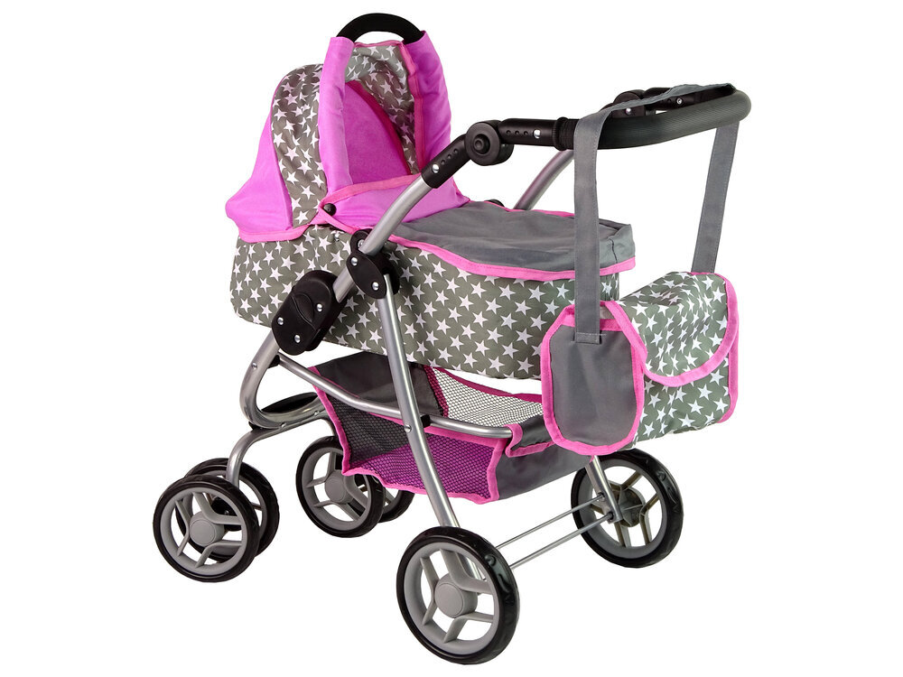 Leļļu ratiņu Pink Stars цена и информация | Rotaļlietas meitenēm | 220.lv