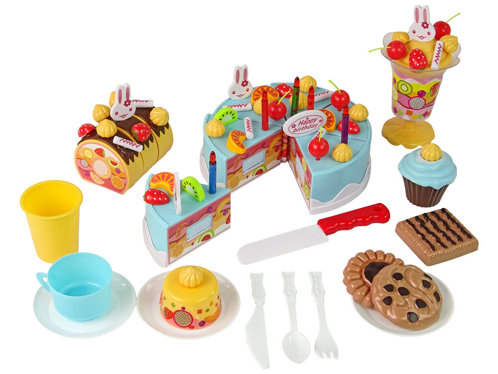 Rotaļlietu kūku un konfekšu komplekts, zils cena un informācija | Rotaļlietas meitenēm | 220.lv