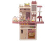 Bērnu virtuve Mājas virtuve, rozā, 93,5x71x29 cena un informācija | Rotaļlietas meitenēm | 220.lv
