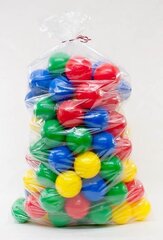 Пластиковые цветные шарики 6 см, 100 шт. цена и информация | Игрушки для малышей | 220.lv