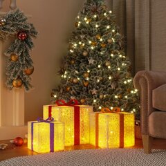 Ziemassvētku dekors dāvanas vidaXL, 3 gab., 64 LED cena un informācija | Ziemassvētku dekorācijas | 220.lv