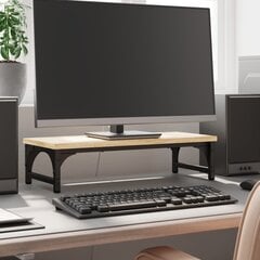 Monitora paliktnis vidaXL, 55x23x14 cm, brūns цена и информация | Кронштейны для монитора | 220.lv