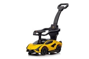 Stumjamā mašīna Lamborghini QLS-996T, dzeltena cena un informācija | Rotaļlietas zīdaiņiem | 220.lv