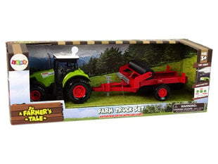 Детский трактор с красным прицепом цена и информация | Игрушки для мальчиков | 220.lv