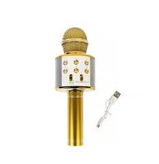 Bluetooth караоке-микрофон с LED-подсветкой Manta, золотой цена и информация | Развивающие игрушки | 220.lv
