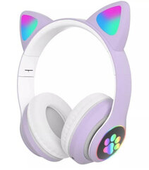 Беспроводные RGB-наушники с кошачьими ушками  Electronics LV-1004, фиолетовый цвет цена и информация | Наушники | 220.lv