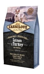 Carnilove kucēniem, ar lasi un tītaru, 4 kg cena un informācija | Sausā barība suņiem | 220.lv