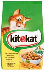 Kitekat для взрослых кошек с курицей и овощами, 14 х 300 г цена и информация | Сухой корм для кошек | 220.lv