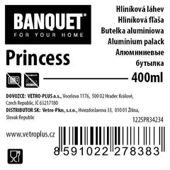 Princese 400 ml alumīnija pudele цена и информация | Фляги для воды | 220.lv