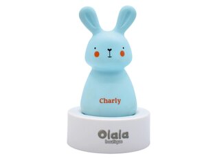 Olala LED gultas lukturis - Charly Bunny, zils цена и информация | Детские светильники | 220.lv